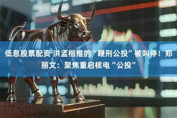 低息股票配资 洪孟楷推的“鞭刑公投”被叫停！郑丽文：聚焦重启核电“公投”